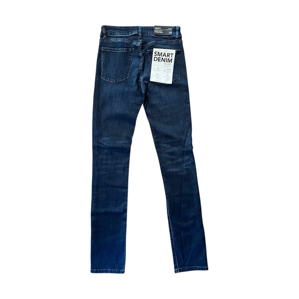 NWT DL1961 Mara Instasculpt Straight Jeans Yuma Dark Wash Size 24 - Picture 2 of 15